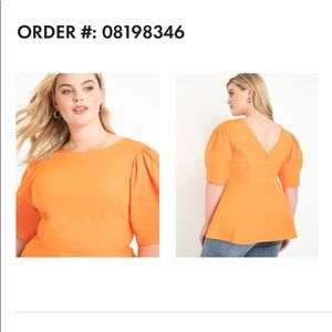 ELOQUII Peplum Top NWT Size 22